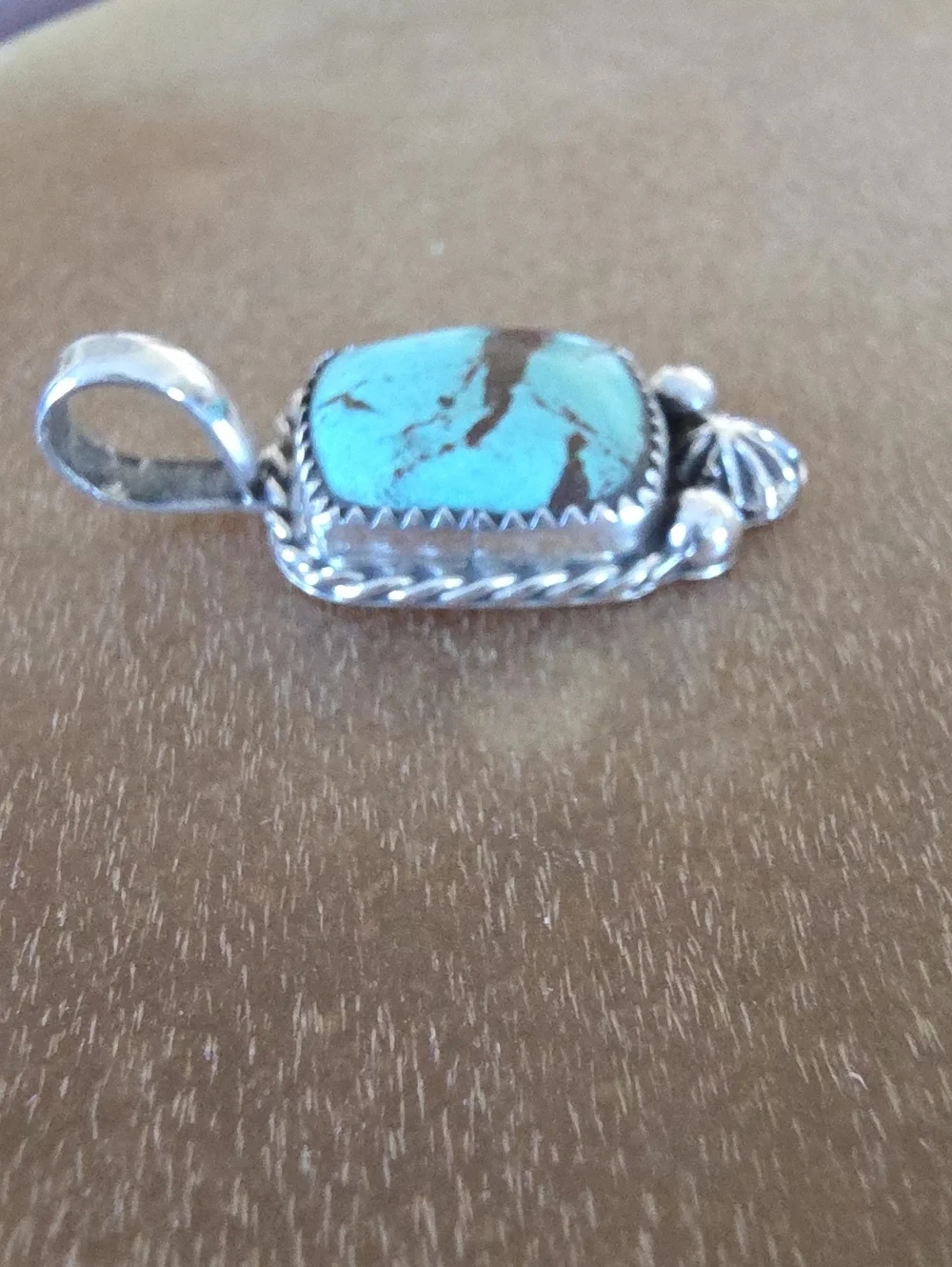 Gorgeous NWOT Native American Navajo Mine #8 Turquoise Pendant 🩵🎁🤎